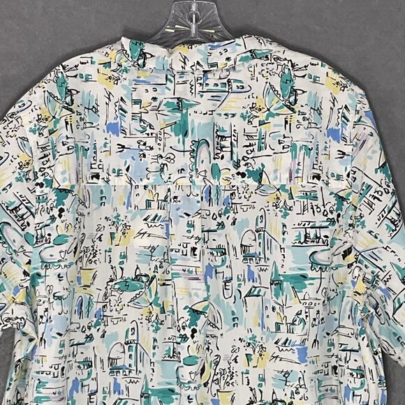 White Stag Top Womens Sz 22/24 Cotton Blend Button Up Vacation Resortwear Travel - Picture 7 of 14